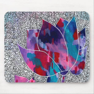 Mousepad Arte Original Deliciosa das Flores de Lotus Orient