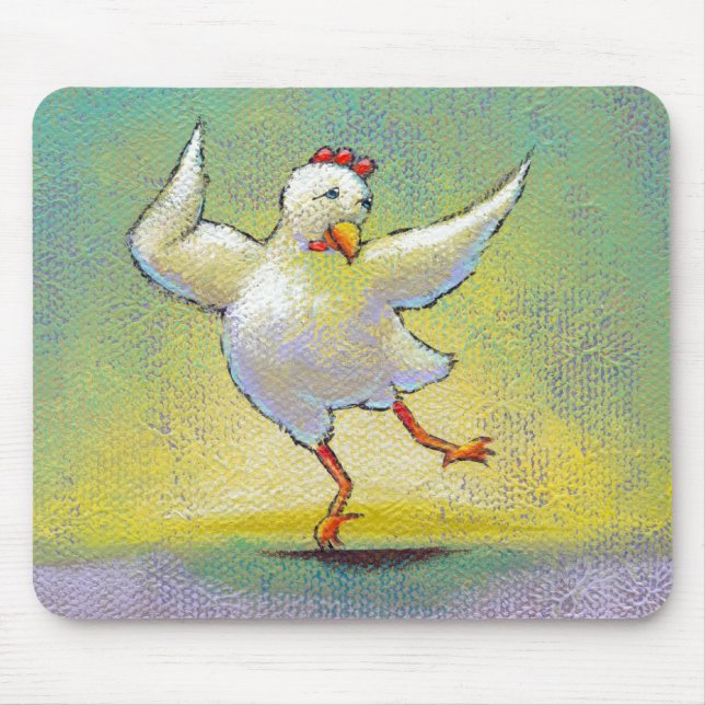 Mousepad Arte original original do divertimento da galinha (Frente)