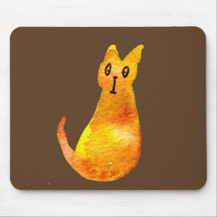Mousepad Arte para ilustração de aquarela gengibre