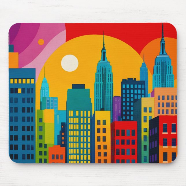 Mousepad Arte Pop de Nova York (Frente)