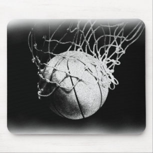 Mousepad Arte preta & branca do basquetebol