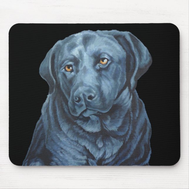 Mousepad Arte Preta Mocassa Cachorro Azul Mocas e Presentes (Frente)