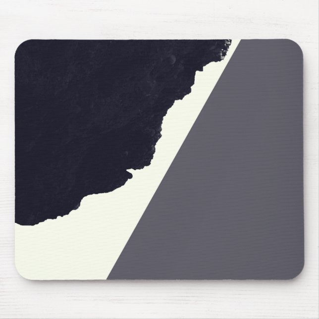 Mousepad Arte preto e branco contemporânea de Minimalistic (Frente)
