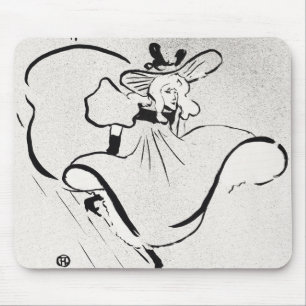 Mousepad Arte Preto e Branco Jane Avril por Toulouse Lautre