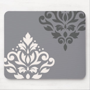 Mousepad Arte que do damasco do rolo eu desnato & cinzas