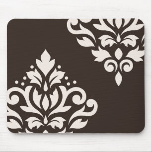 Mousepad Arte que do damasco do rolo eu desnato em Brown