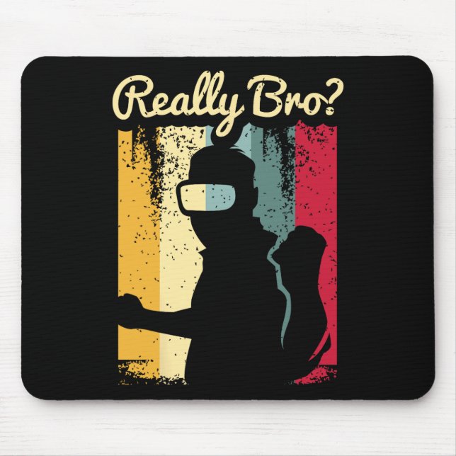 Mousepad Arte Retro Distorcida Realidade Virtual Gráfica Pa (Frente)