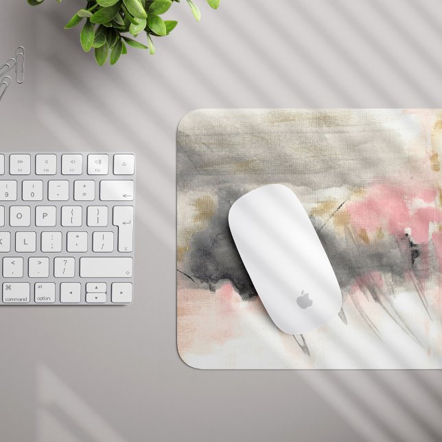 Mousepad Arte Rosa Dourado Abstrato (Criador carregado)