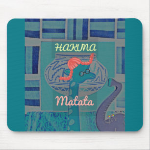 Mousepad Arte sobre Girafa Reproduzida: Uma Delícia African