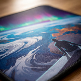 Mousepad Arte Surreal Inspirador com Vista para o Mundo
