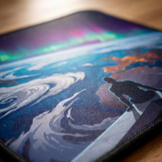 Mousepad Arte Surreal Inspirador com Vista para o Mundo