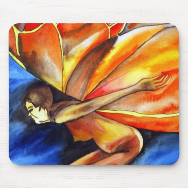 Mousepad Arte surreal original de fantasia da menina borbol (Frente)
