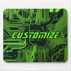 Mousepad Arte Tecnológica Personalizada em Placa de Circuit