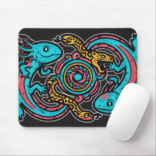 Mousepad Arte Tribal da Batalha do Deus Asteca Xolotl com J