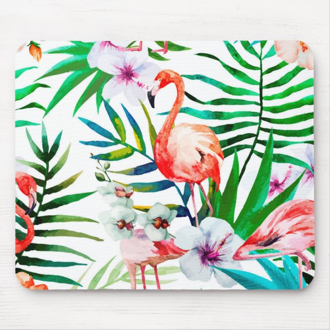 Mousepad Arte tropical flamingo (Frente)
