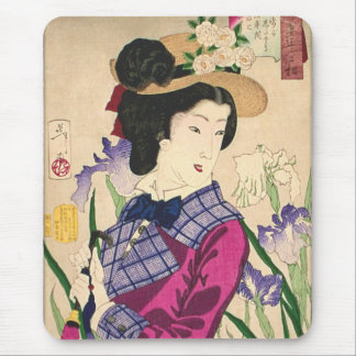 Mousepad Arte Ukiyo-e de Woodblock da gueixa e do japonês