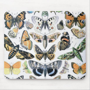 Mousepad Arte Vintage Butterfly Papillon