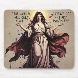 Mousepad Arte Vintage Citação de Maria Madalena