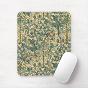 Mousepad Arte Vintage de Walter Crane de Arara e Fruta Cítr