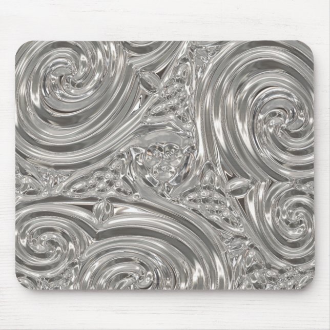 Mousepad Arte vitoriana elegante prateada nouveau (Frente)