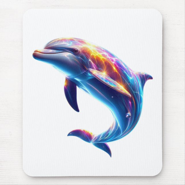 Mousepad Artes de Golfinho Colorido Fofo (Frente)