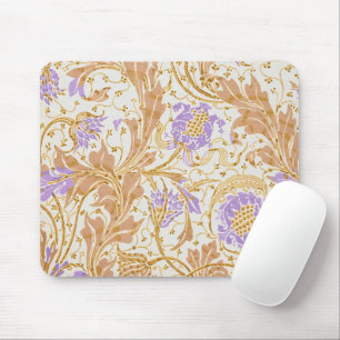 Mousepad Artes e Ofícios de Walter Crane Arte Floral Roxa