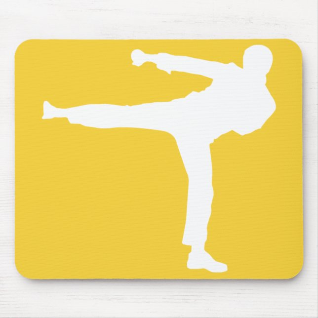 Mousepad Artes marciais âmbar amarelas (Frente)