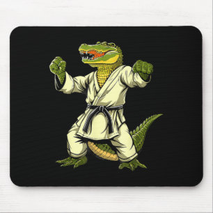 Mousepad Artes Marciais Crocodilo Karatê MMA Taekwondo