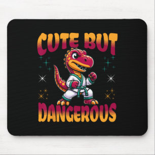 Mousepad Artes Marciais Engraçadas Karatê Taekwondo Dinossa