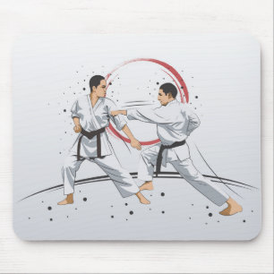 Mousepad Artes marciais Karate Combate Lutando ou Disparand