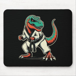 Mousepad Artes Marciais Karatê Taekwondo Dinossauro T-rex