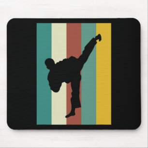 Mousepad Artes marciais Kickboxing Karate Taekwondo Retro D