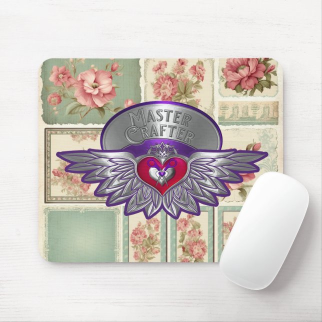 Mousepad Artesã de Álbum de Recortes  (Com mouse)