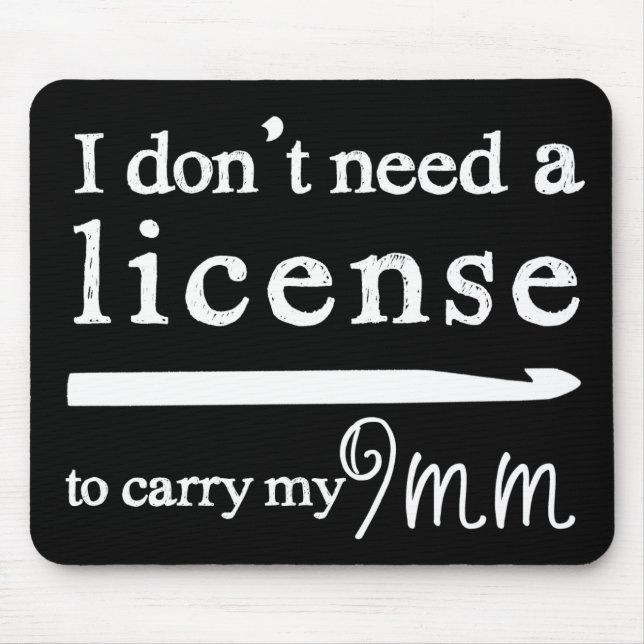 Mousepad Artesanatos de Licença de Gancho Crochet Escuro (Frente)