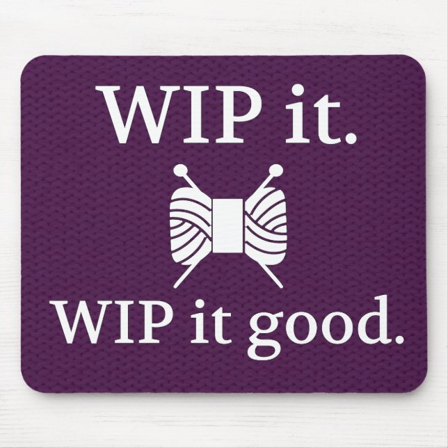 Mousepad ARTESANATOS de Textura do Knit Bom WIP (Frente)