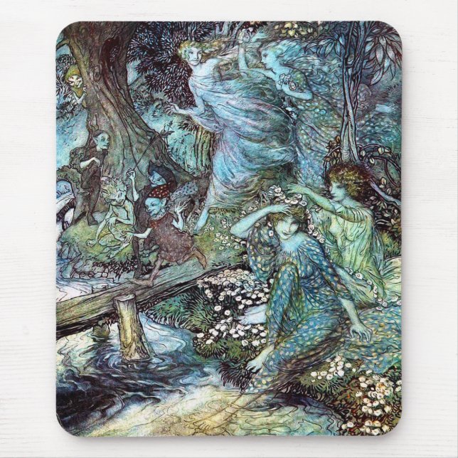 Mousepad Arthur Rackham, "Ninfas de Madeira" (Frente)