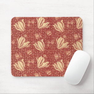 Mousepad Arthur Wilcock The Lily Vintage Floral Padrão Verm