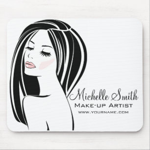 Mousepad Artista maquilhista Mulher rosto pestanas comprida