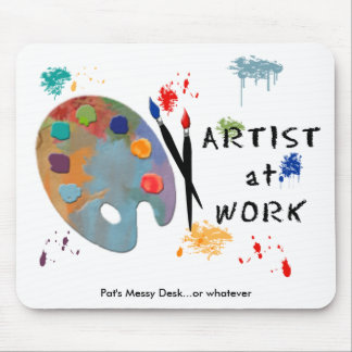 Mousepad Artista no trabalho