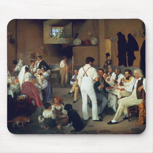 Mousepad Artistas dinamarqueses no la Gonsola de Osteria, (Frente)