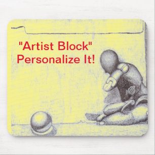 Mousepad Artistas e pessoas criativas temem o bloco m