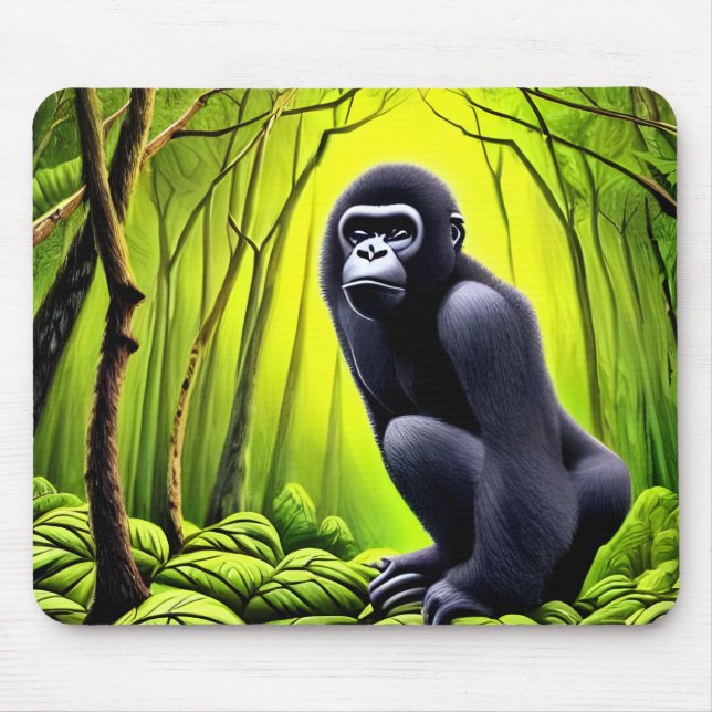 Mousepad Artsy Abstrato Jungle Gorilla (Frente)