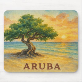 Mousepad Aruba Eagle Beach Divi Tree Golden Hour