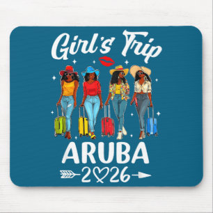Mousepad Aruba Viagem de Meninas 2026 Gráfico de Aniversári