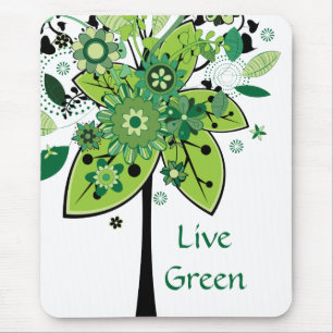 Mousepad Árvore abstrata verde