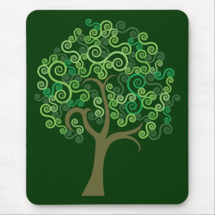 Mousepad Árvore abstrata verde