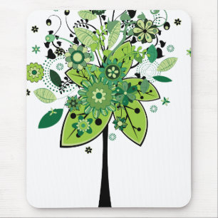 Mousepad Árvore abstrata verde
