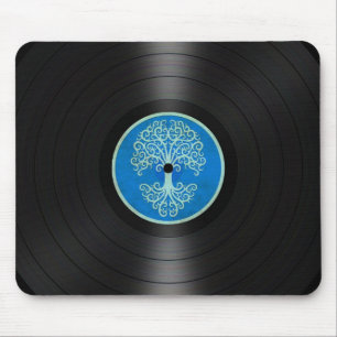 Mousepad Árvore azul do gráfico do álbum gravado de vini