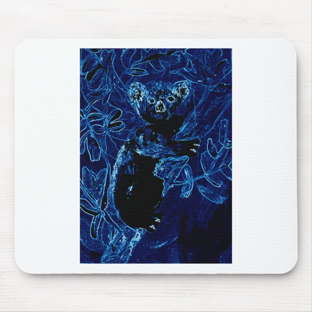 Mousepad Árvore azul do urso de Koala (Frente)