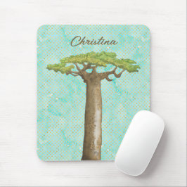 Mousepad Árvore Baobab Aquarela